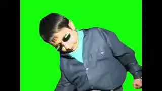 Gypsy Kid Dancing in the Club Green Screen
