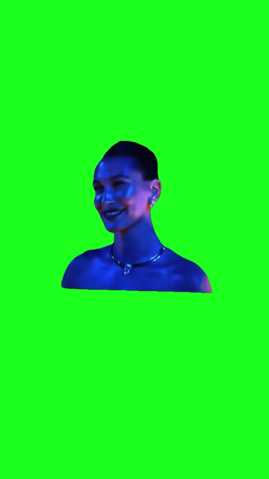 Hailey Bieber clock it Green Screen Meme