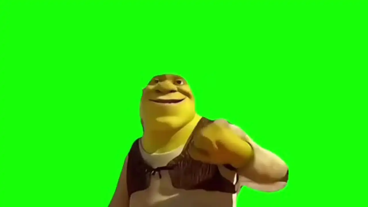 Happy Shrek Green screen