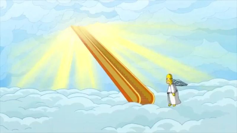 Heaven To Hell Simpson Meme Template