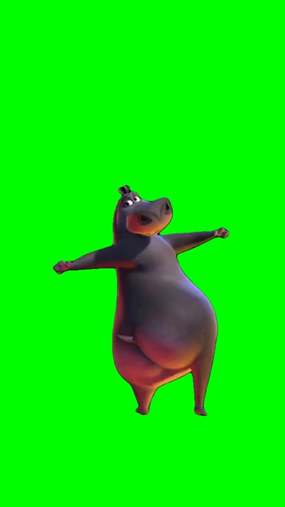 Hippo dancing Meme Green Screen