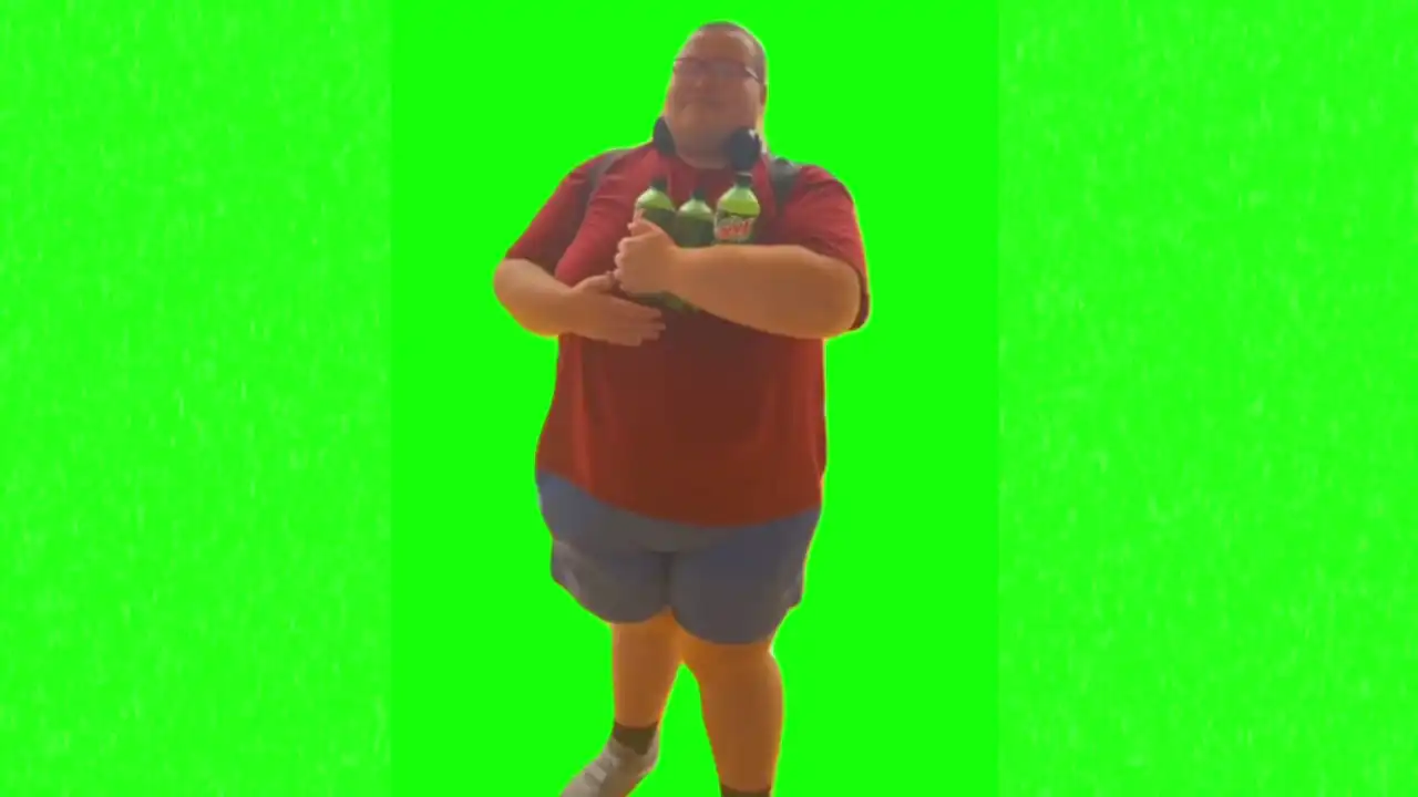 Hit em with the scream meme green screen