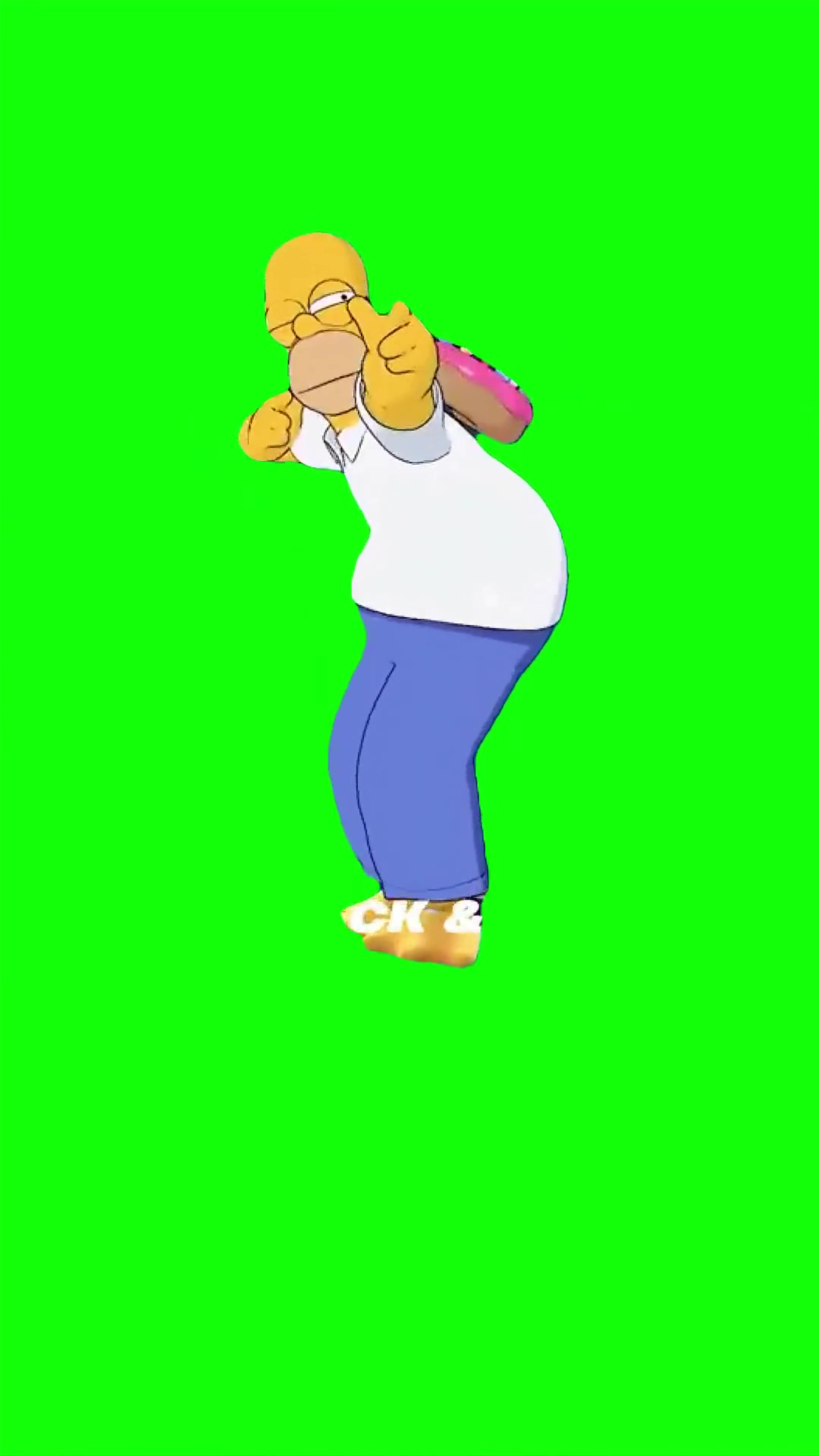 Homer aura farming Green Screen Meme