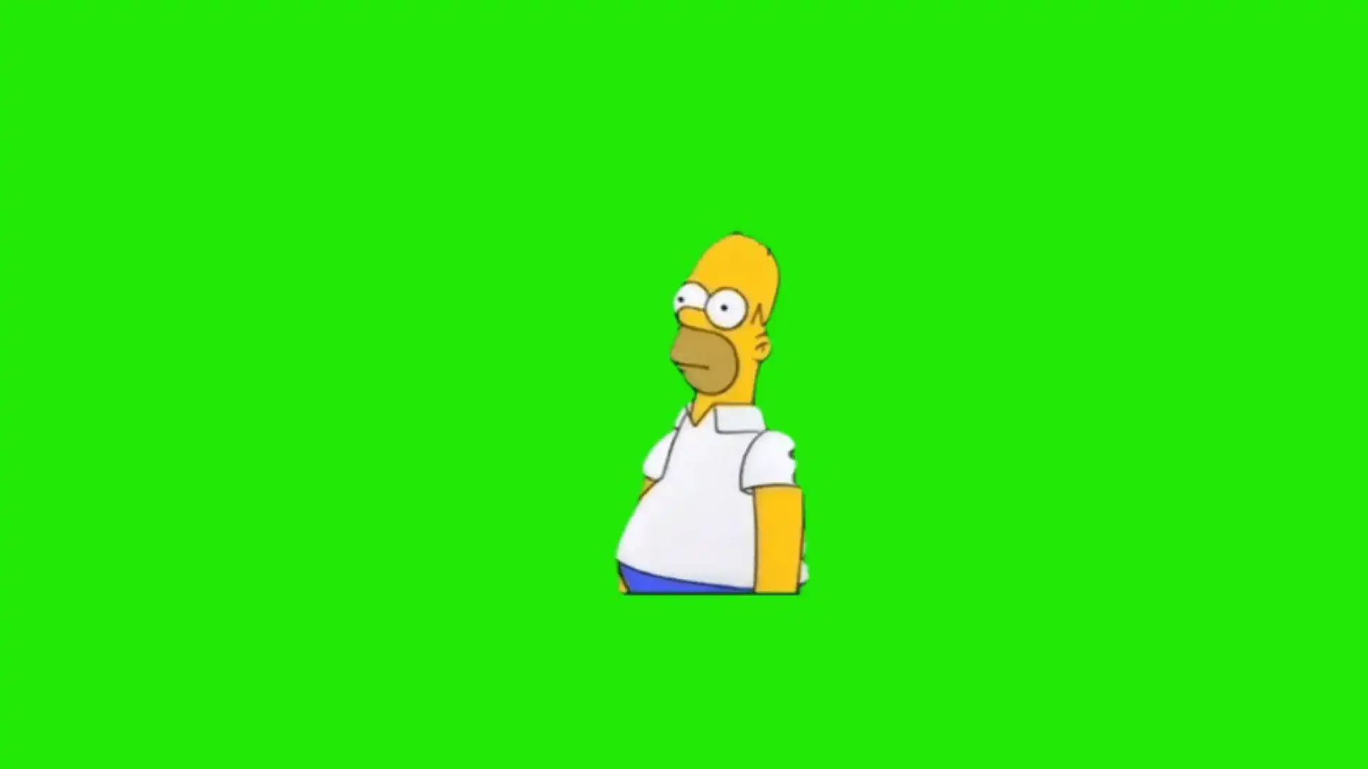 Homer disappears into bushes meme green screen