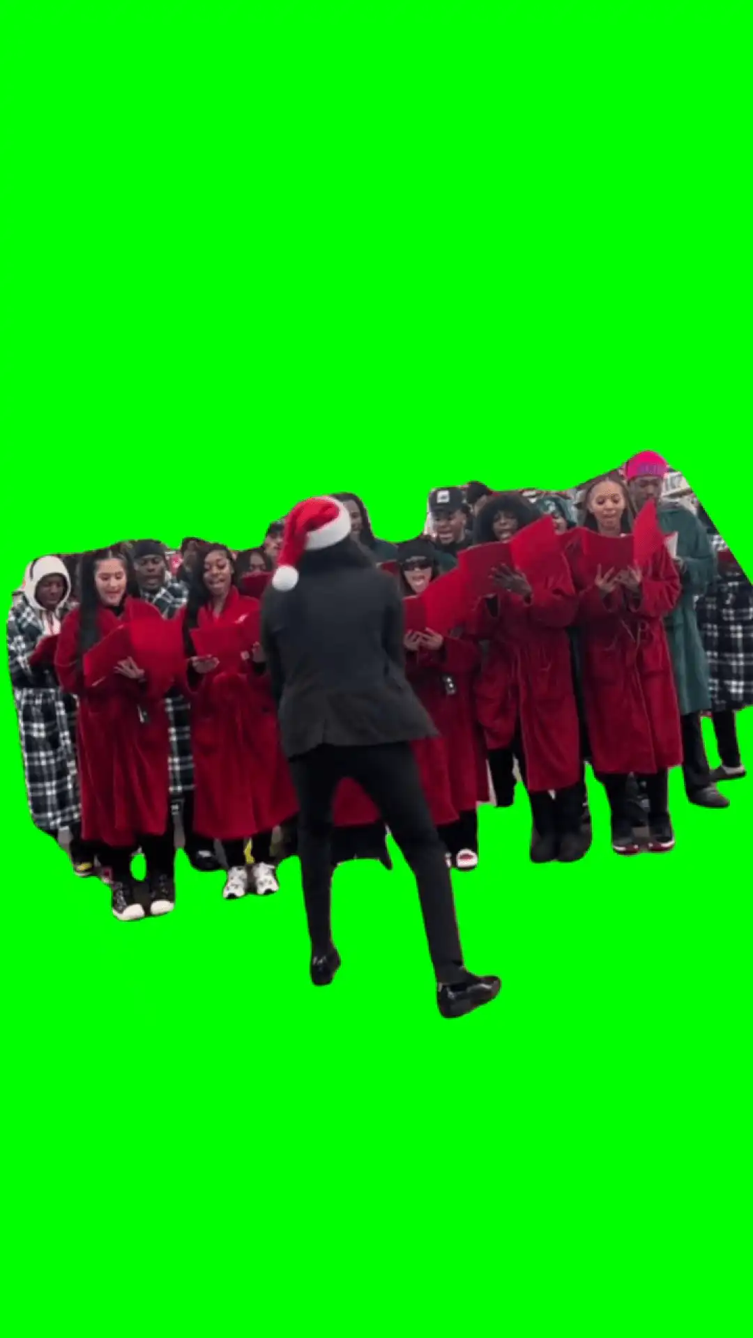 Hood Caroling green screen