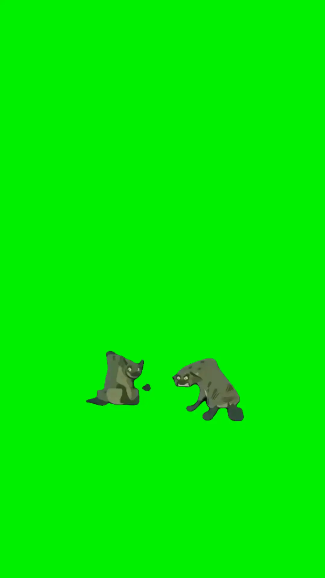 Hyenas laughing meme green screen