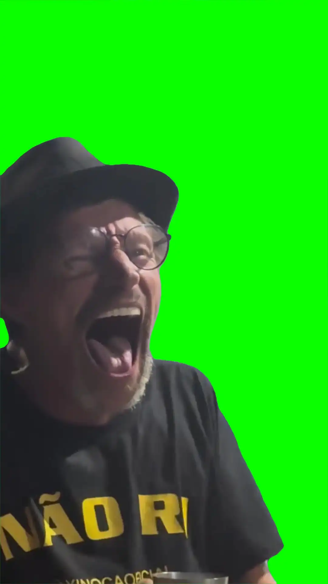 Hysterical laugh green screen