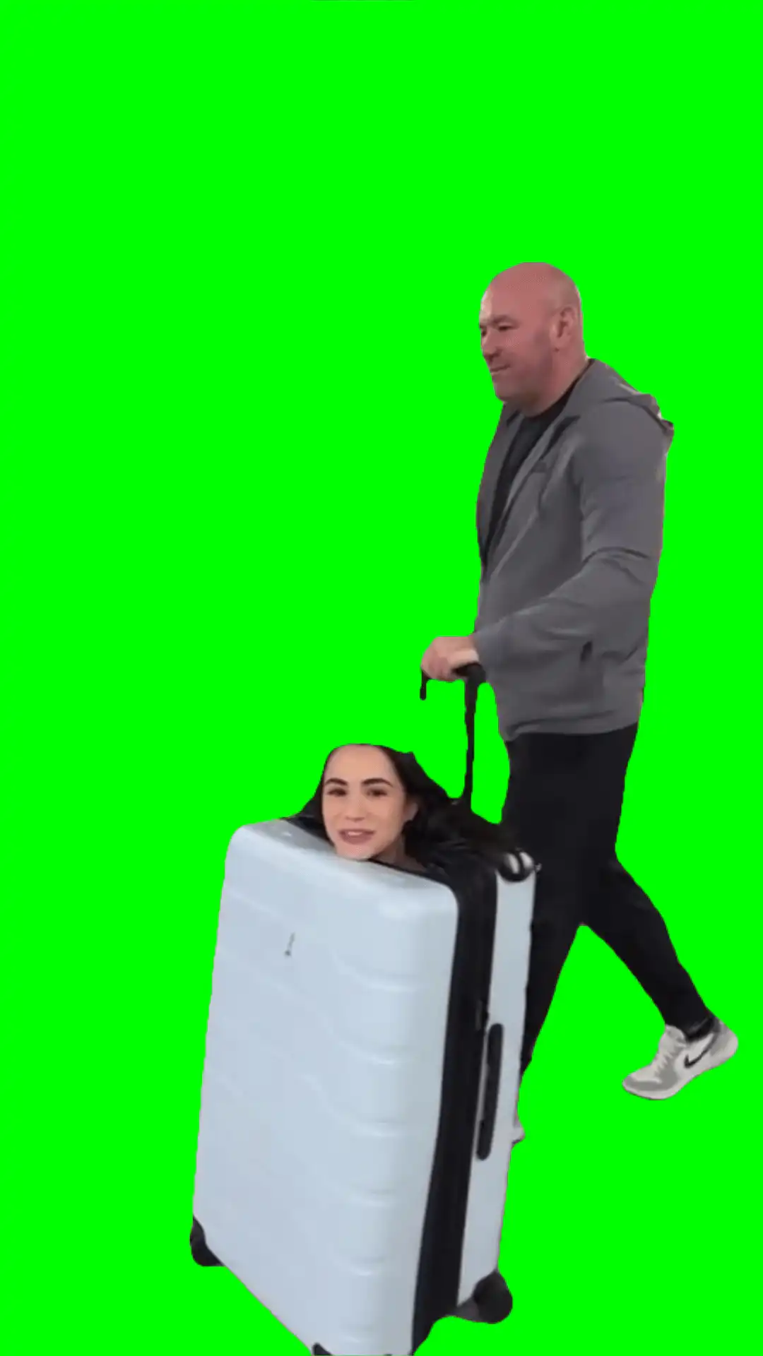 I like my suitcase Jellybean & Dana White green screen
