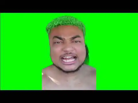 I look like a Minecraft dirt block green screen