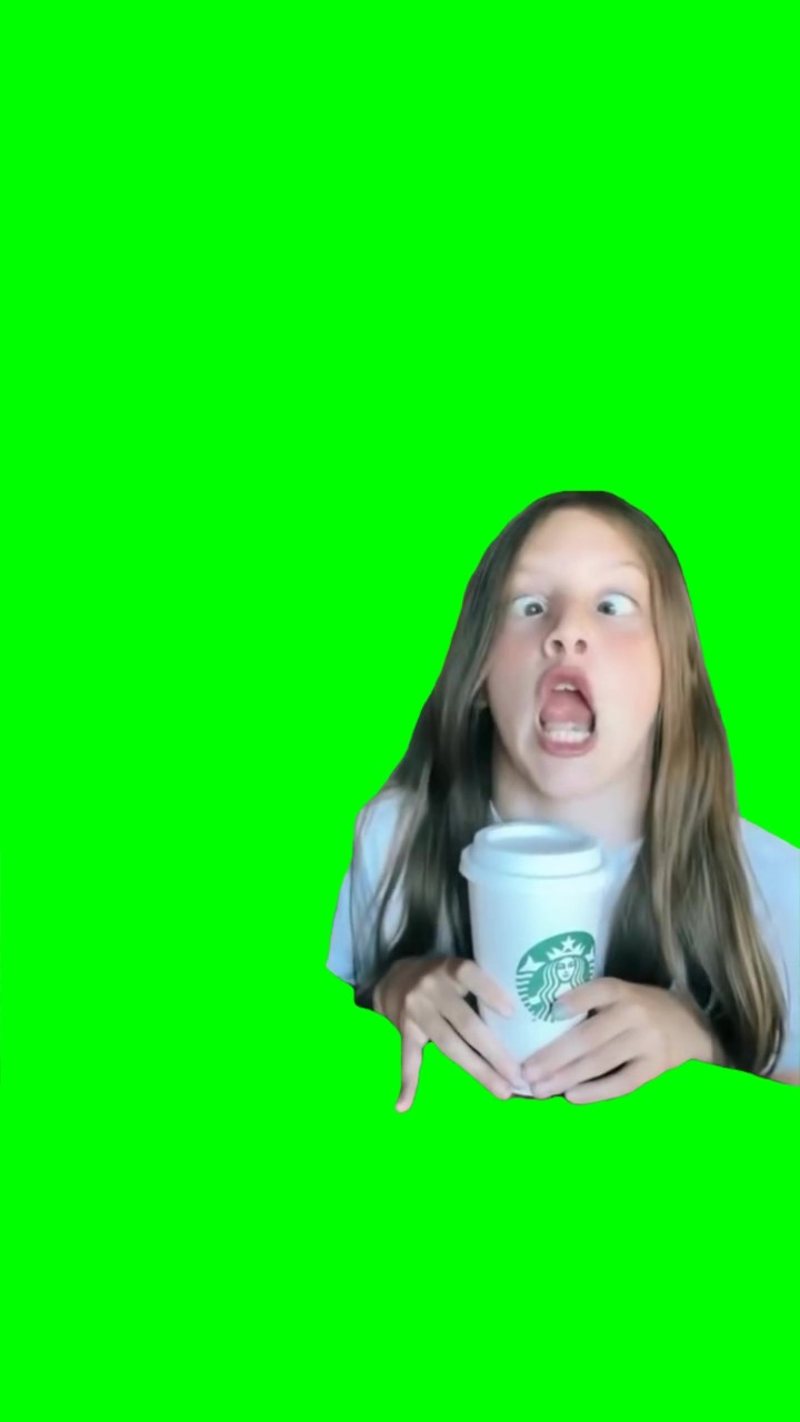 I love Starbucks meme Green Screen