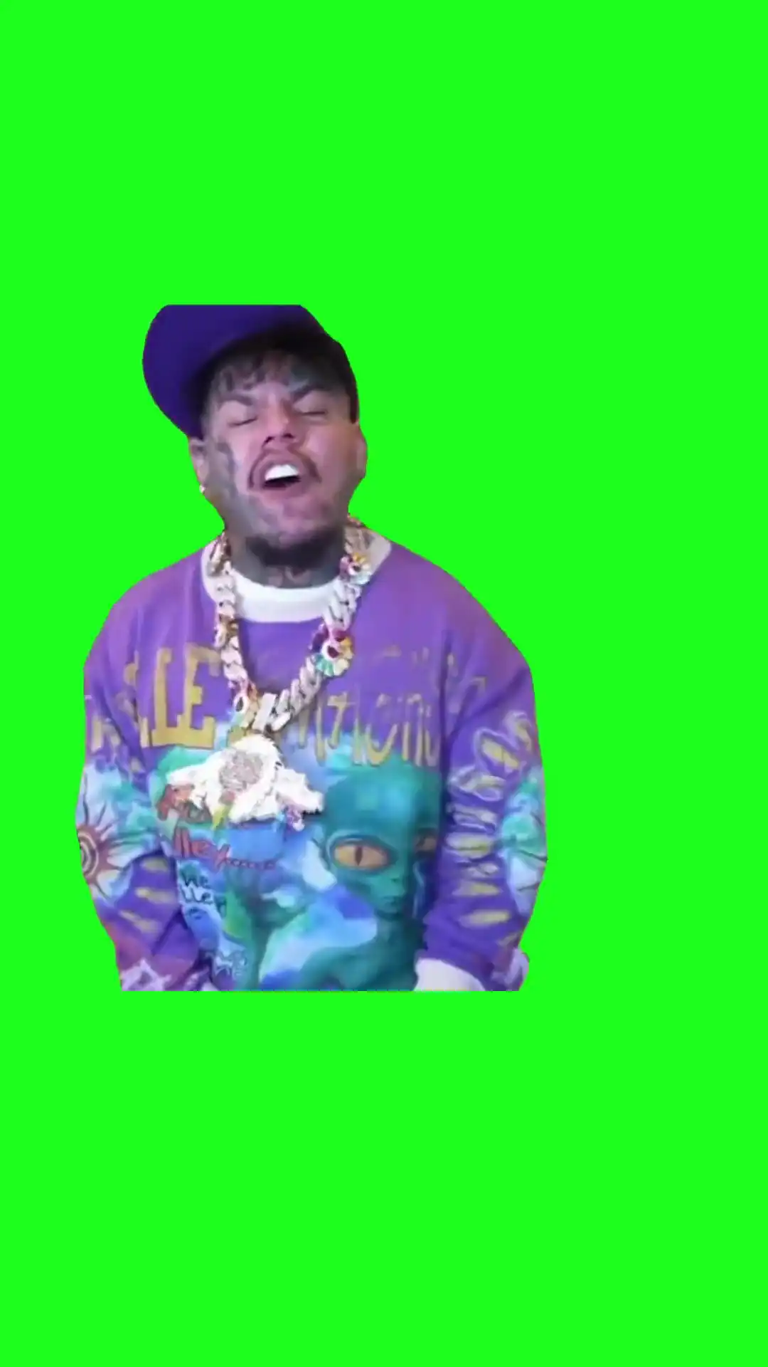 I walk em down 6ix9ine Green Screen Meme