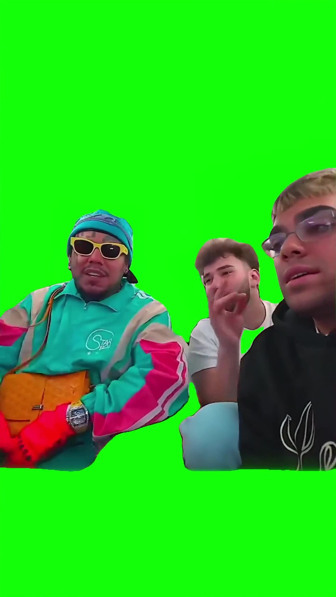 I walk haters down 6ix9ine Green Screen Meme