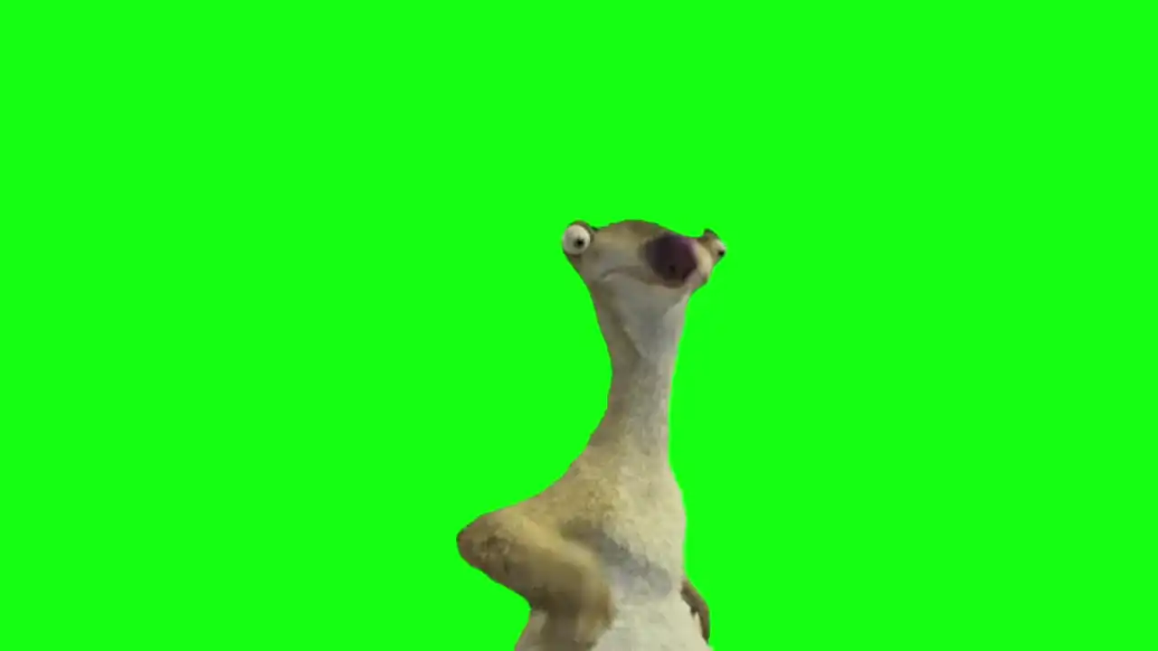 Ice Age Sid they left without me Green Screen