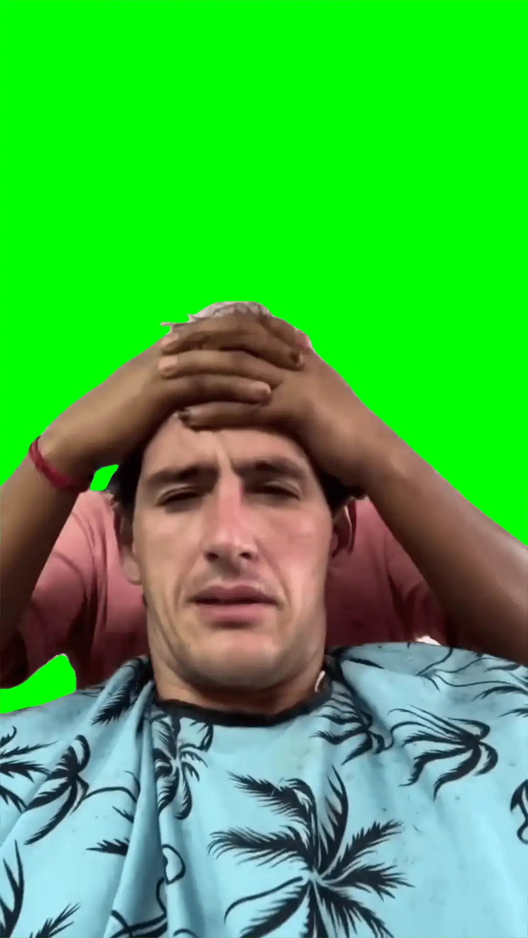 Indian face massage green screen