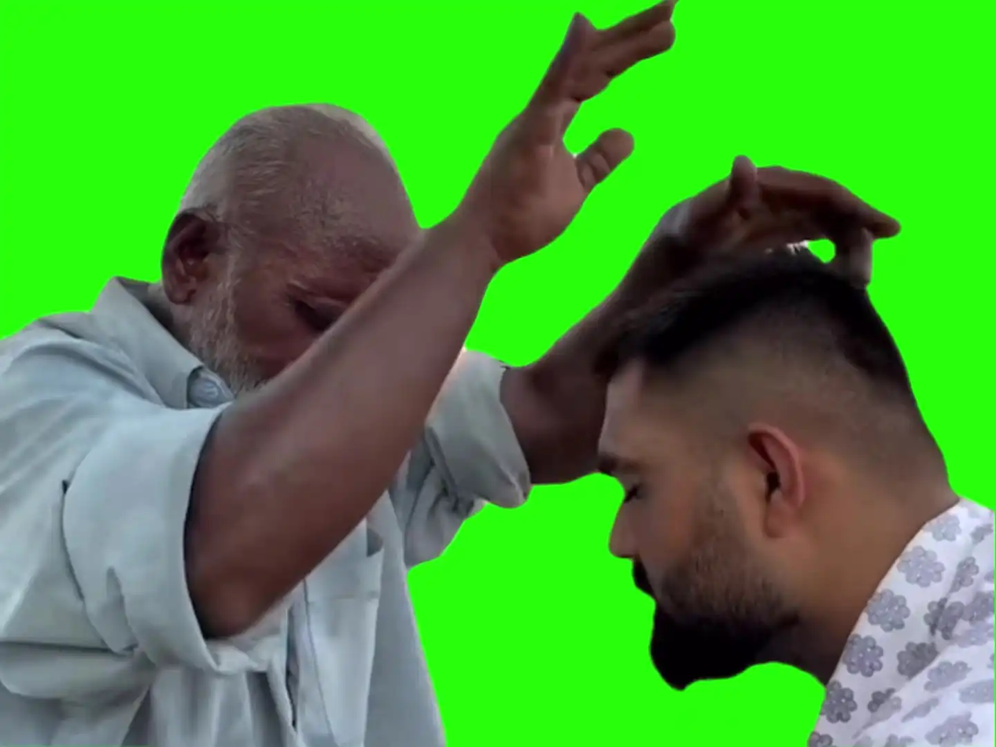 indian massage meme green screen