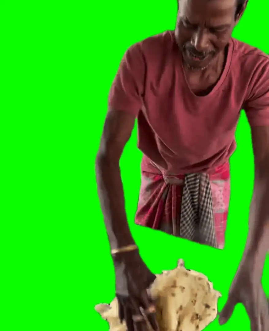 Indian street food green screen