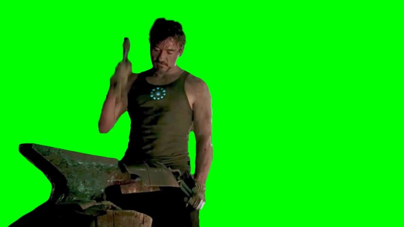Iron Man Building Suit in Cave Green Screen Memes