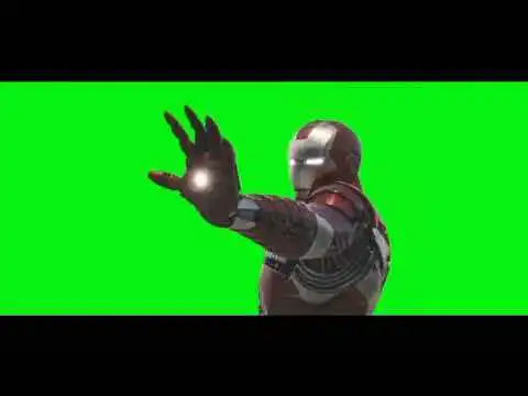 Ironman suit up green screen