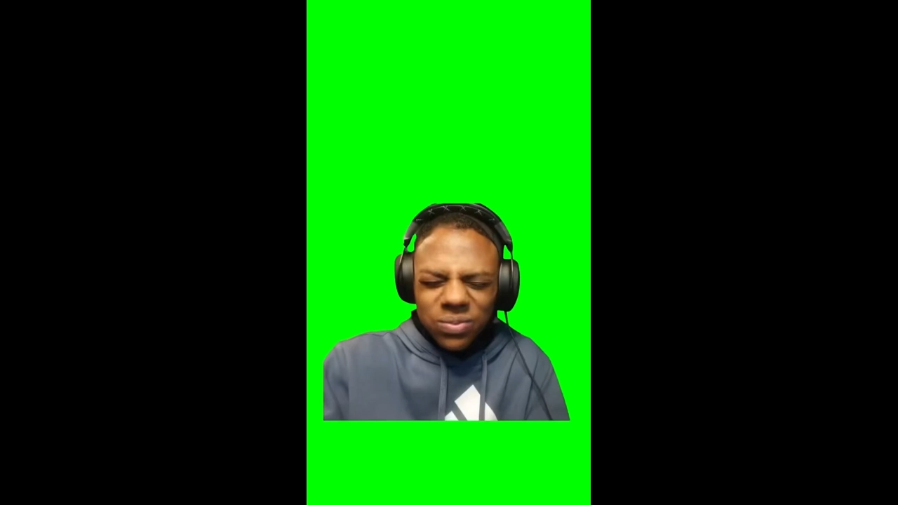 IshowSpeed Holding His Laugh Green Screen Meme Template