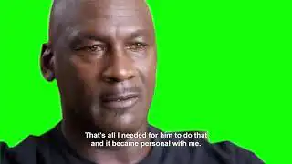 It becomes personal with Michael Jordan Green screen