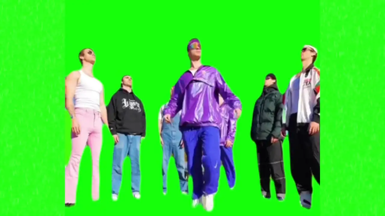 It’s tricky D.M.C crowd dance meme green screen