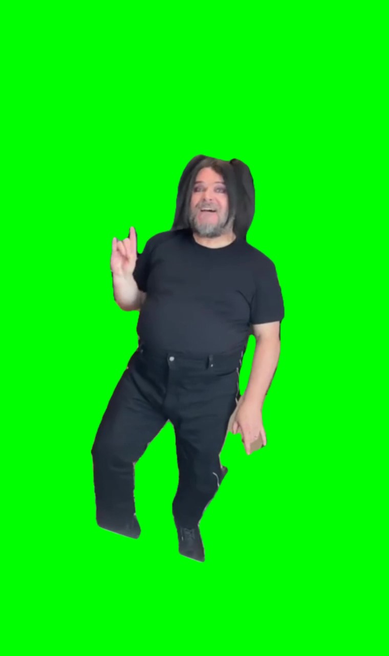 Jack black rent past due meme green screen