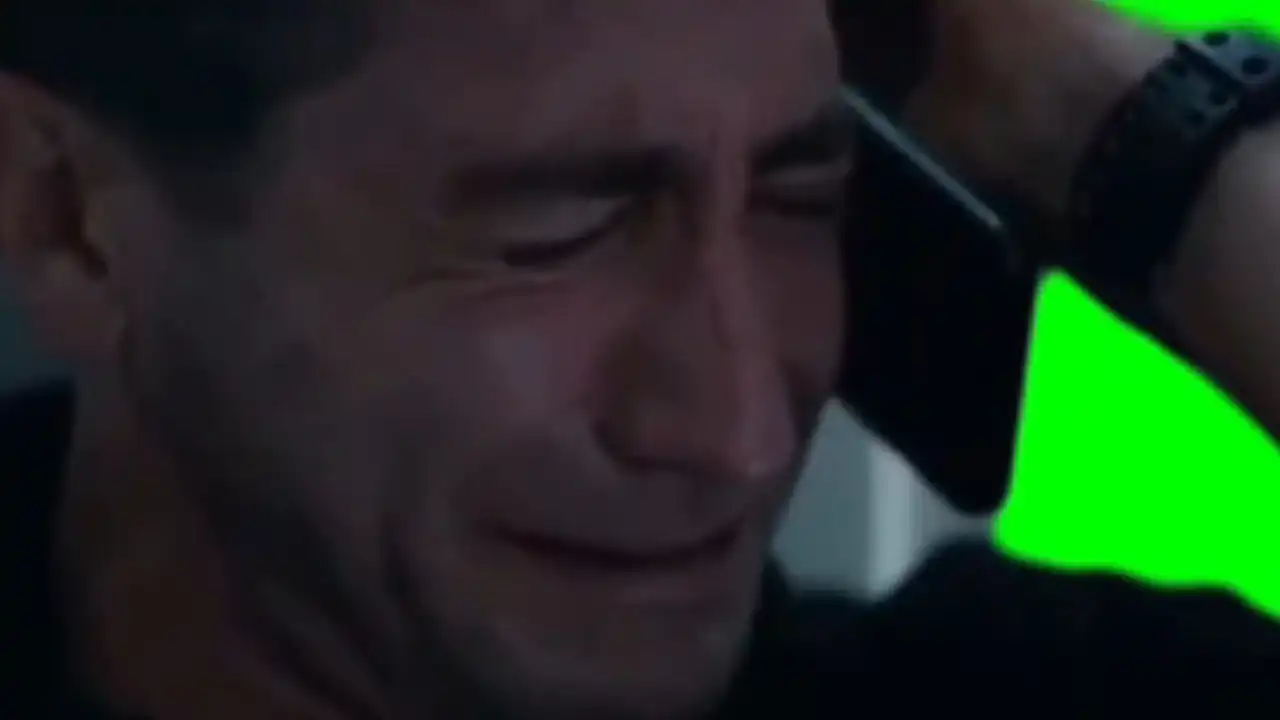 Jake Gyllenhaal crying meme green screen