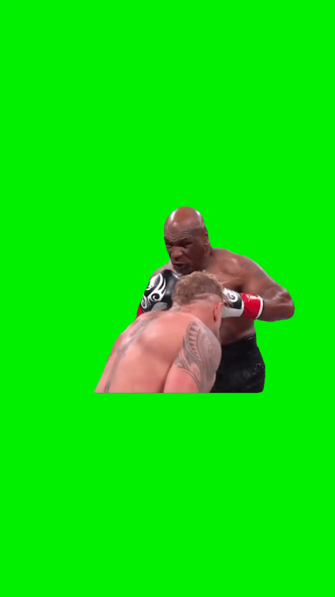 Jake paul x Mike Tyson Meme Green Screen