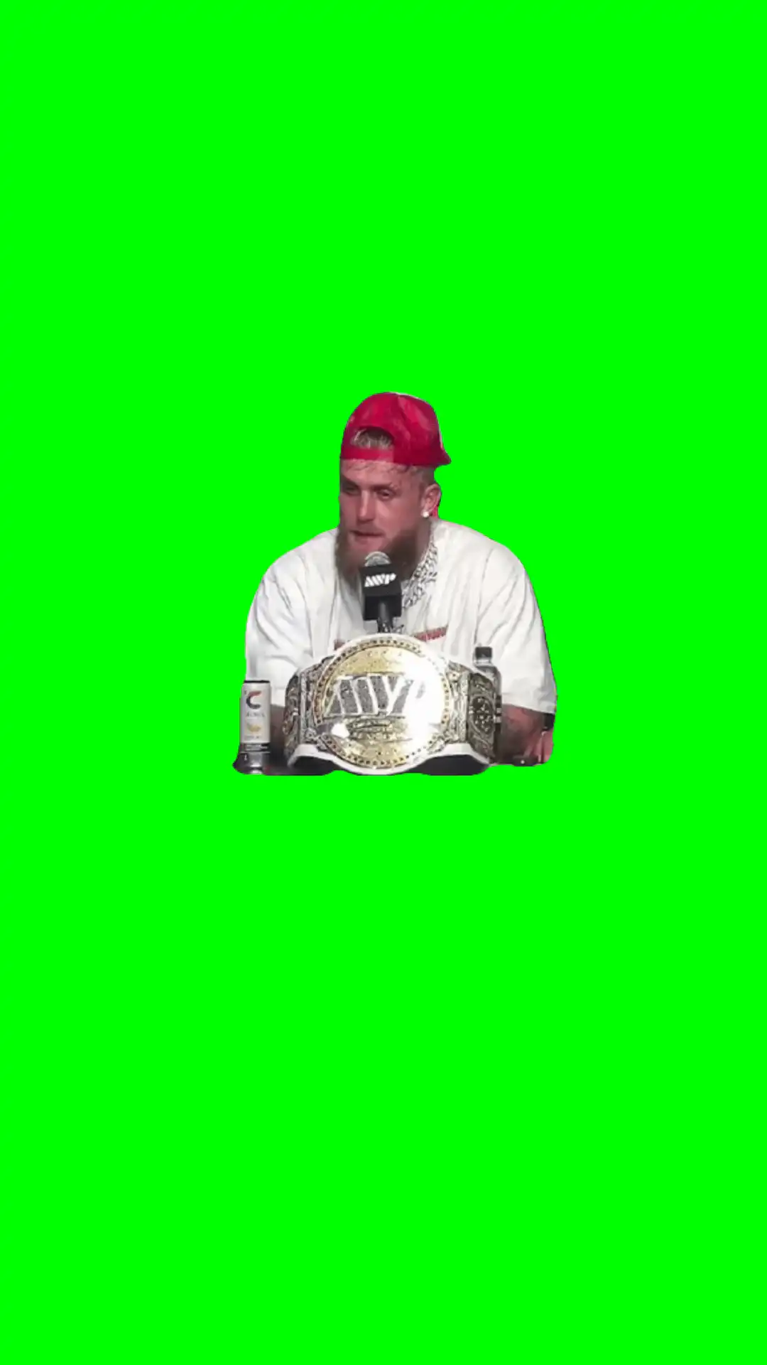 Jake Paul yeah id be down meme green screen