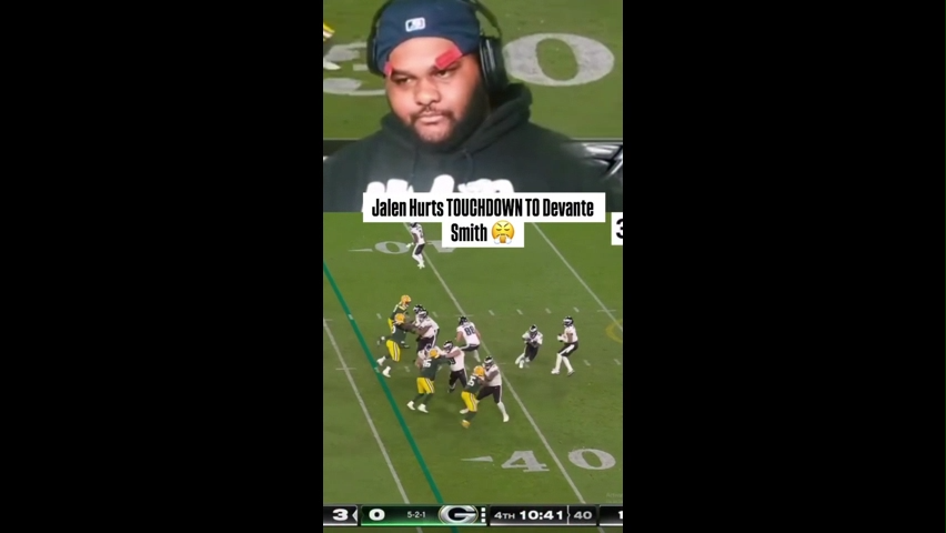 Jalen Hurts Touchdown to Devante Smith Meme Template