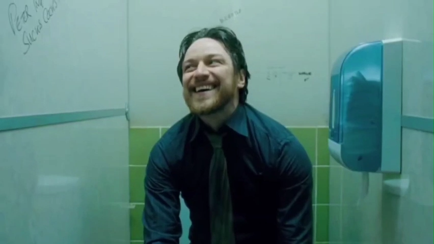 James Mcavoy laughing In Toilet Meme