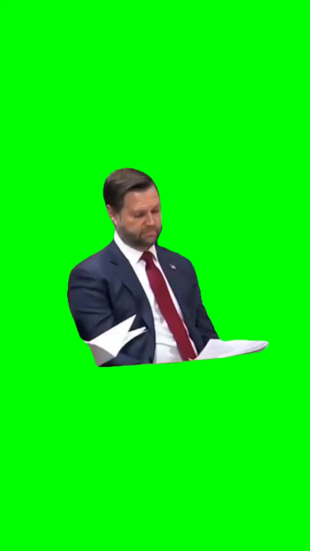 JD Vance Looks Over green screen
