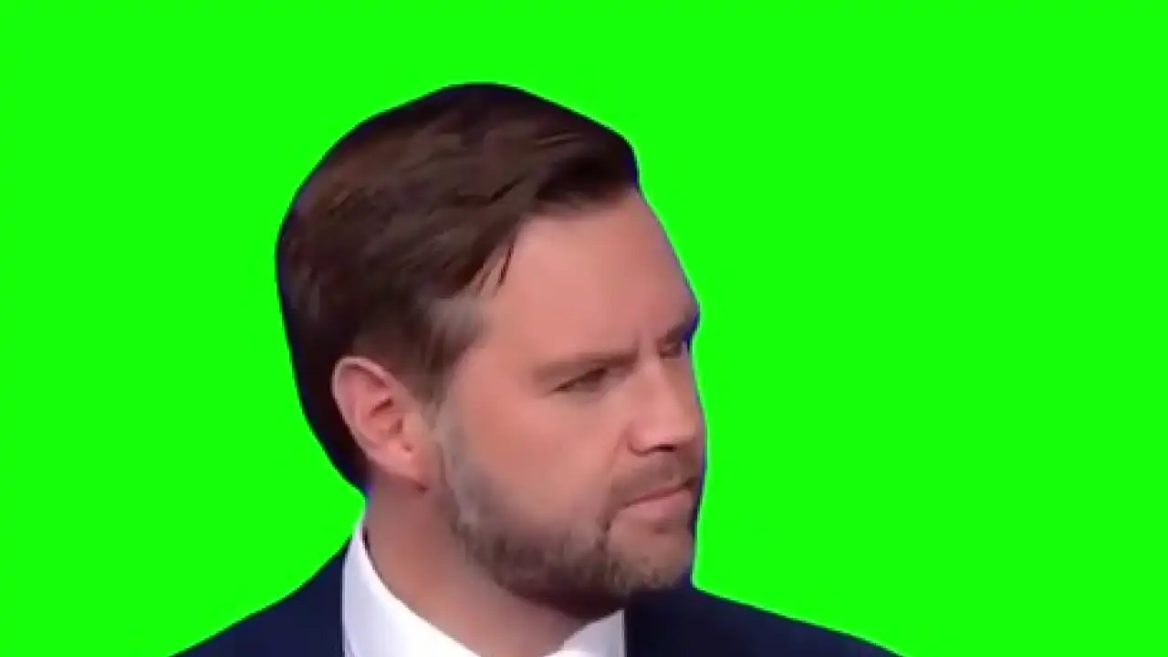 JD Vance Reaction meme green screen