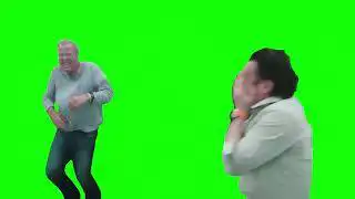 Jeremy Clarkson and Richard Hammond laughing green screen