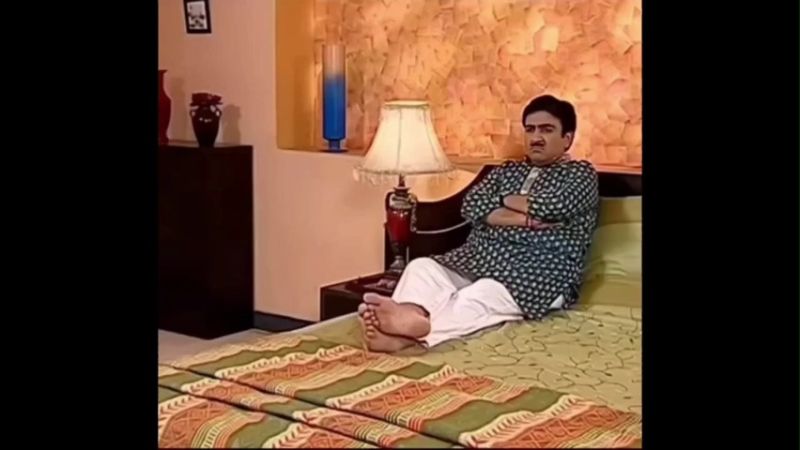Jethalal Sitting On Bed Funny Memes