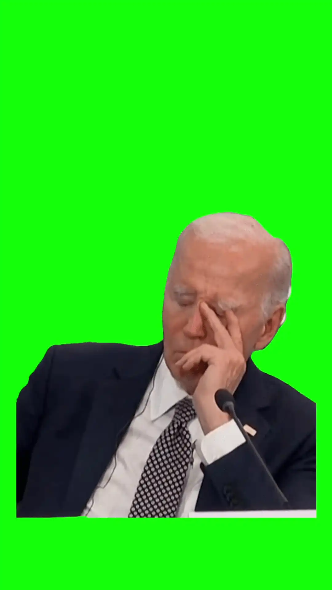 Joe Biden Resting Eyes Meme green screen