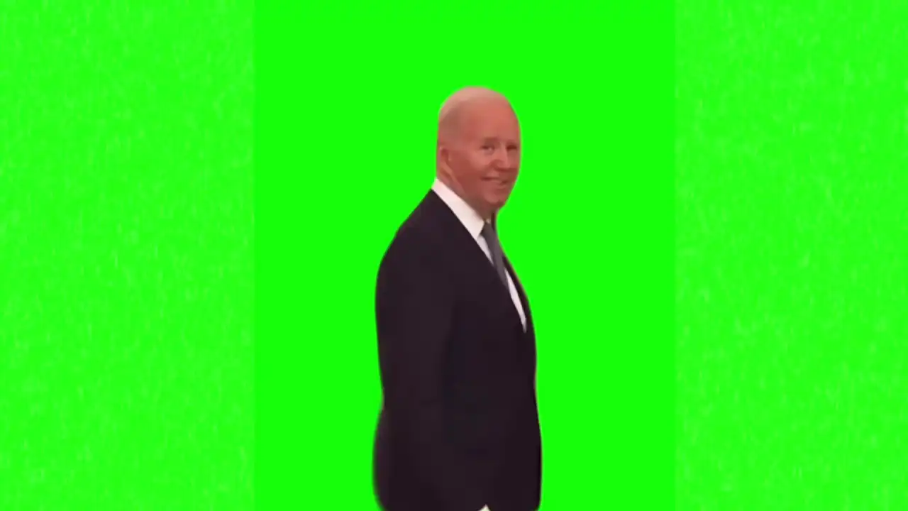 Joe Biden smirk meme Green Screen
