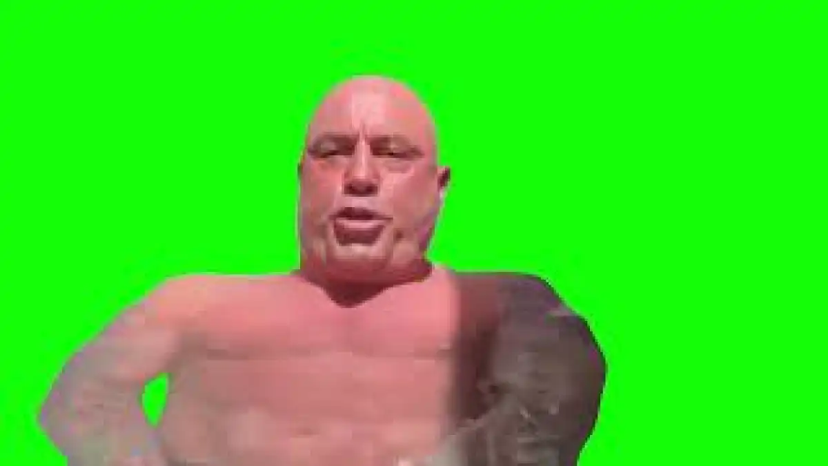 Joe Rogan Freezing in Ice Bath Green Screen