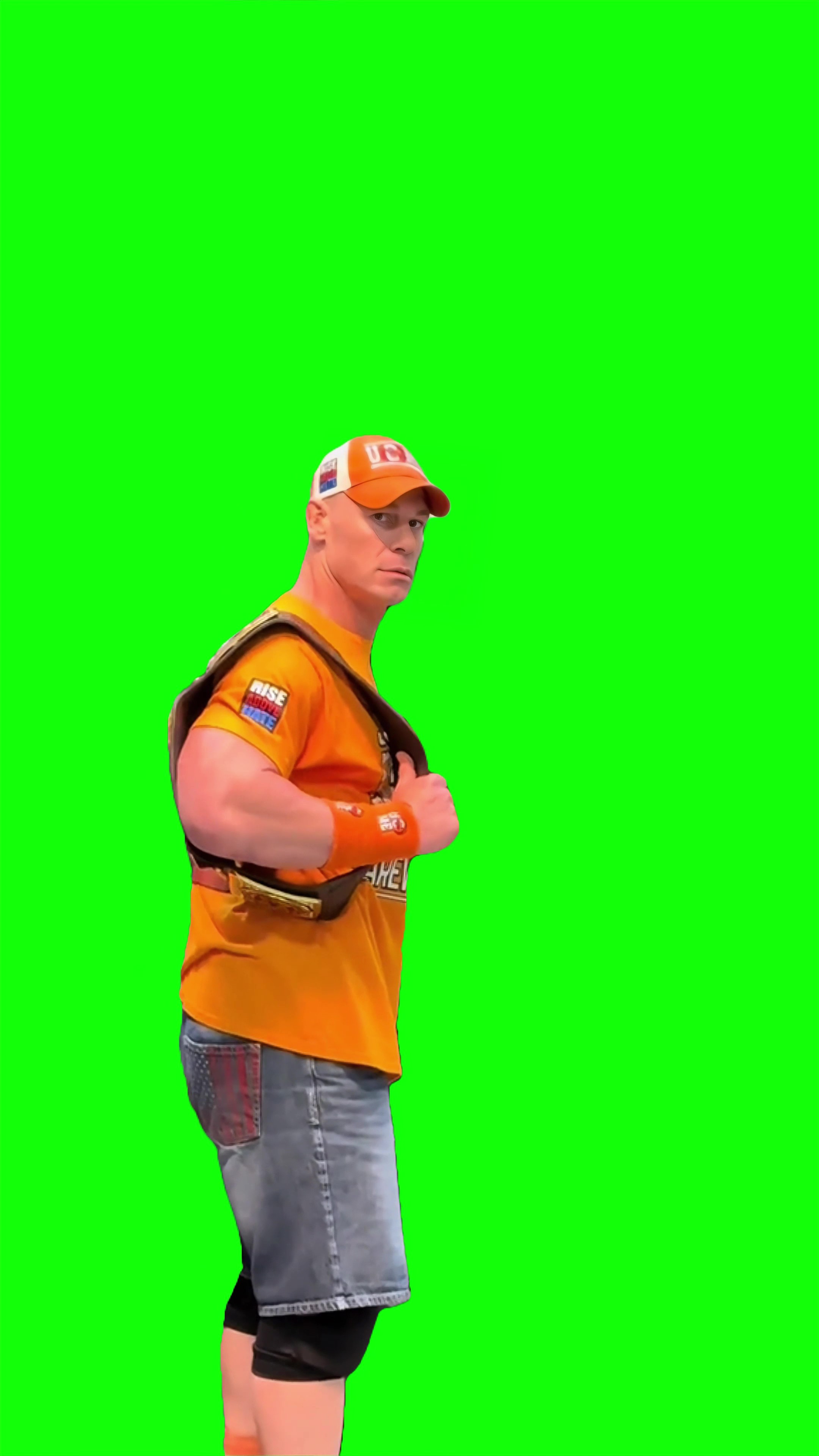 John Cena Angry Look Meme Green Screen