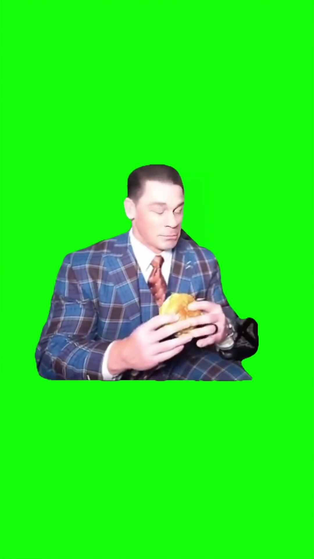 John Cena looking at the watch Green Screen Meme