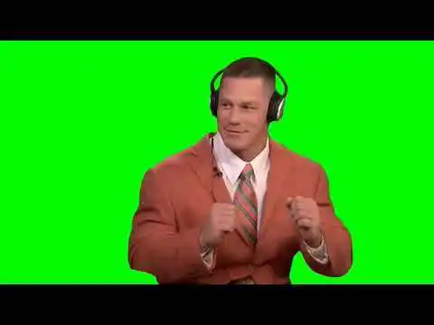 John Cena vibing to Cupid green screen