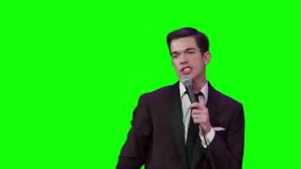 John Mulaney not funny green screen