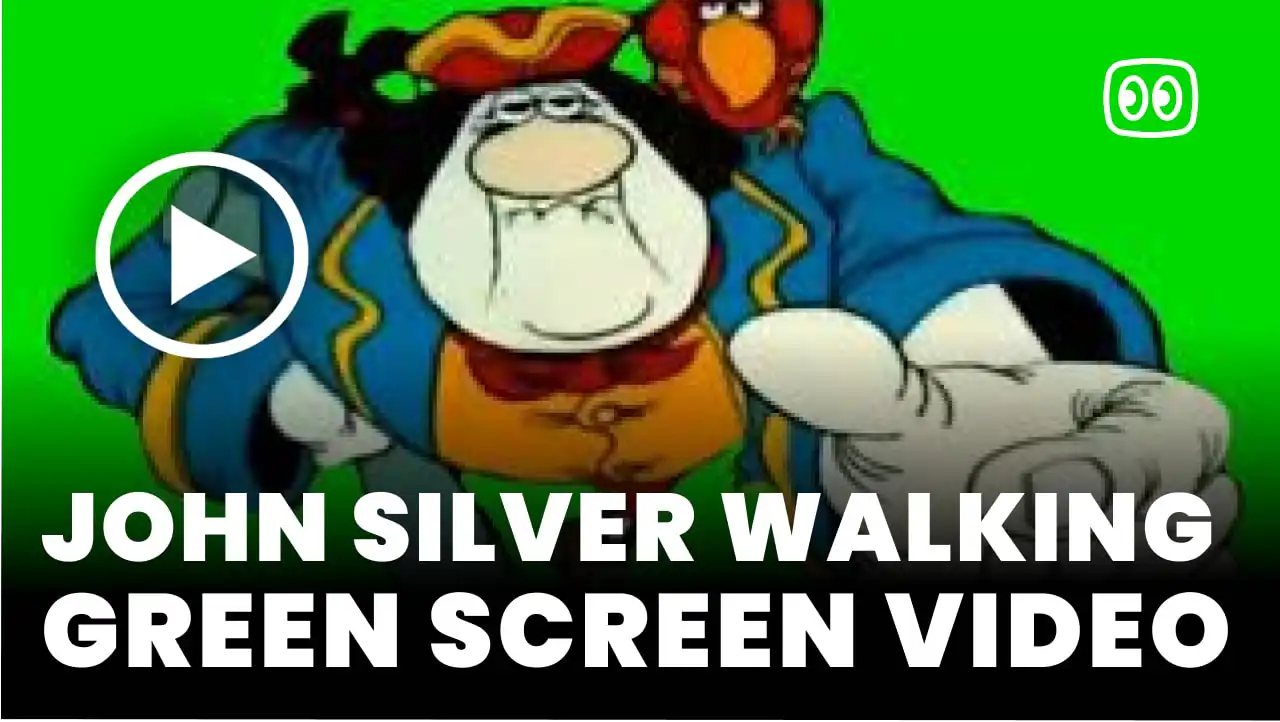 John Silver Walking Green Screen