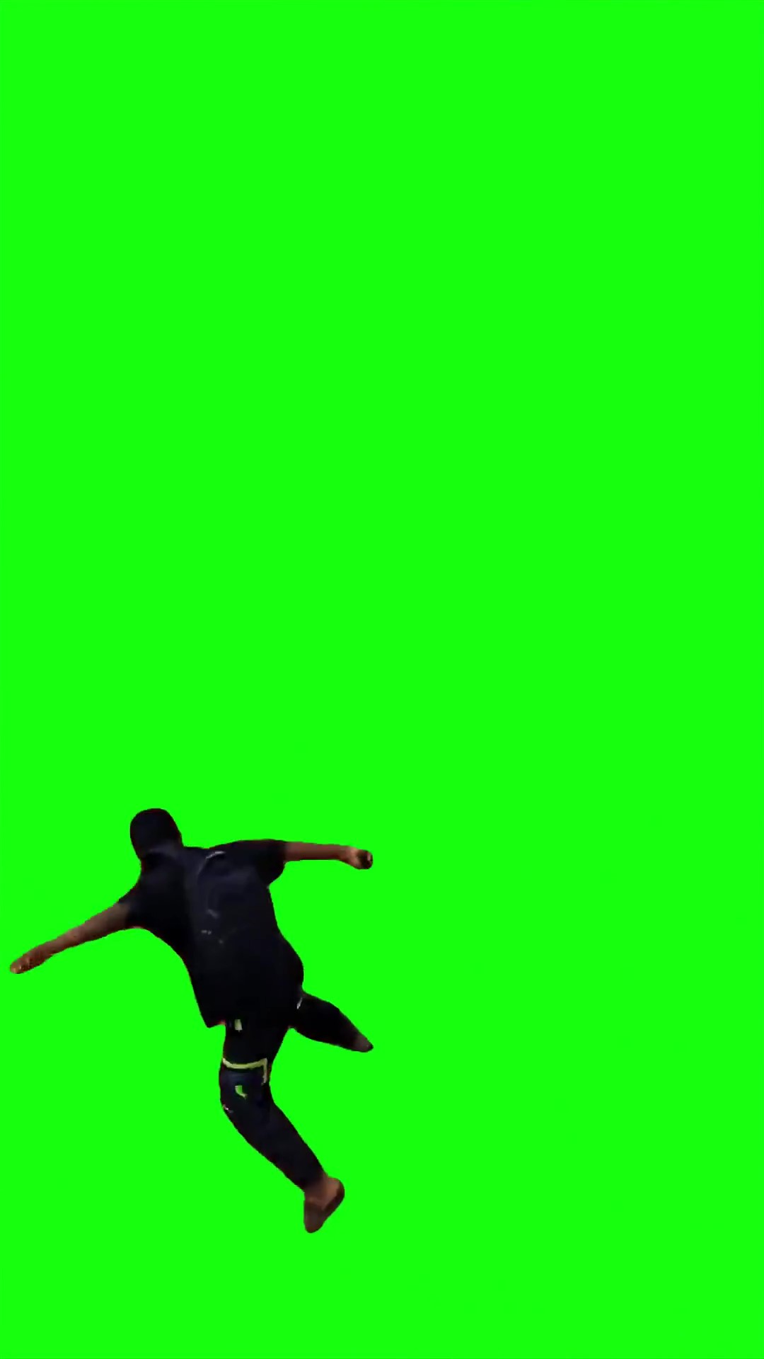 Jump kicking meme Green Screen