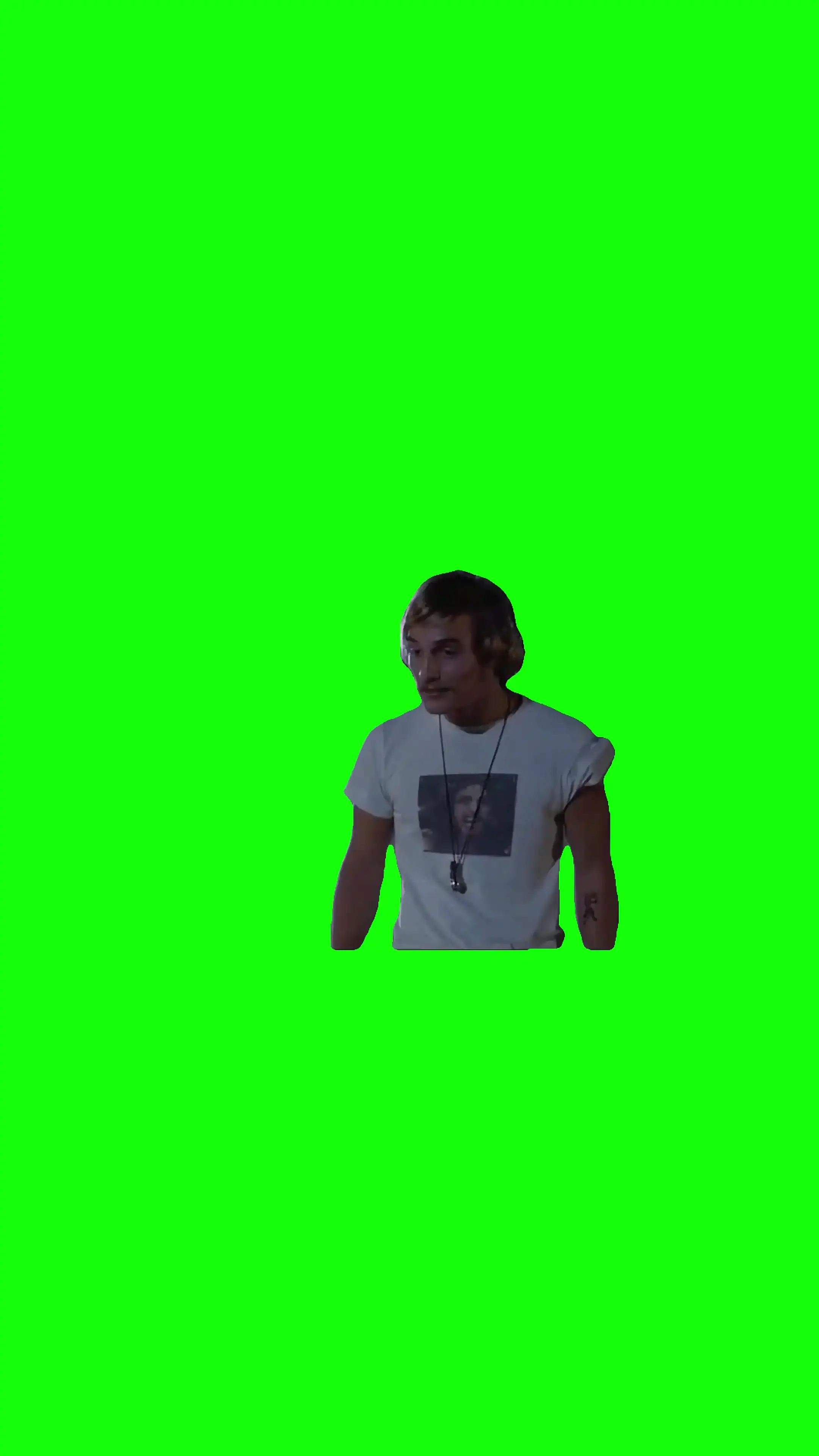 Just gotta keep living man meme green screen