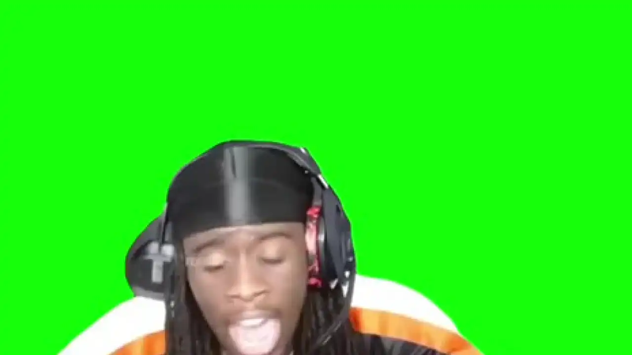Kai Cenat Upset Meme Green Screen