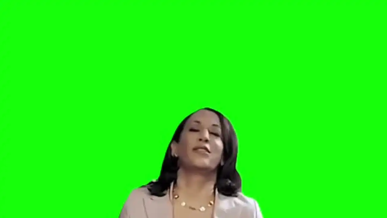 Kamala I feel bright future meme green screen