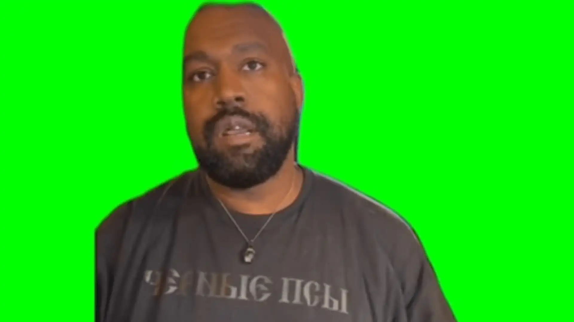 Kanye west we are humans meme green screen