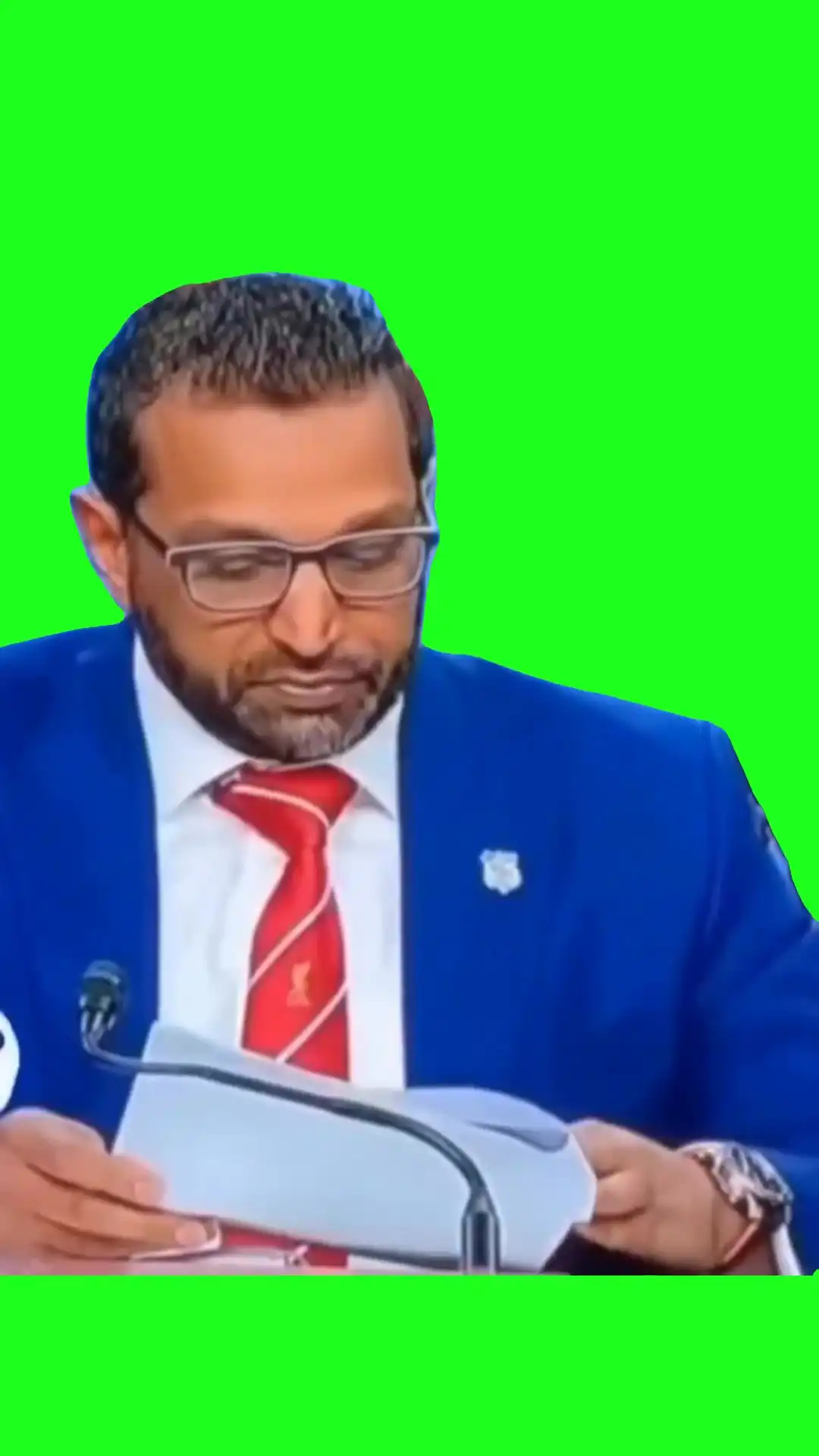 Kash reading paper Green Screen Meme
