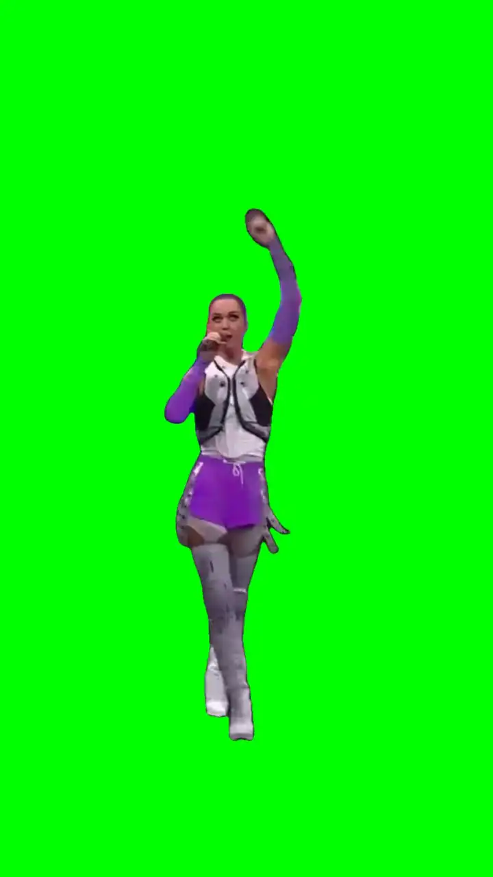 Katy Perry eye of tiger meme green screen